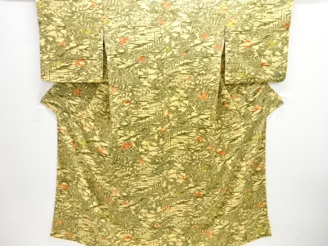 城下町模様小紋着物